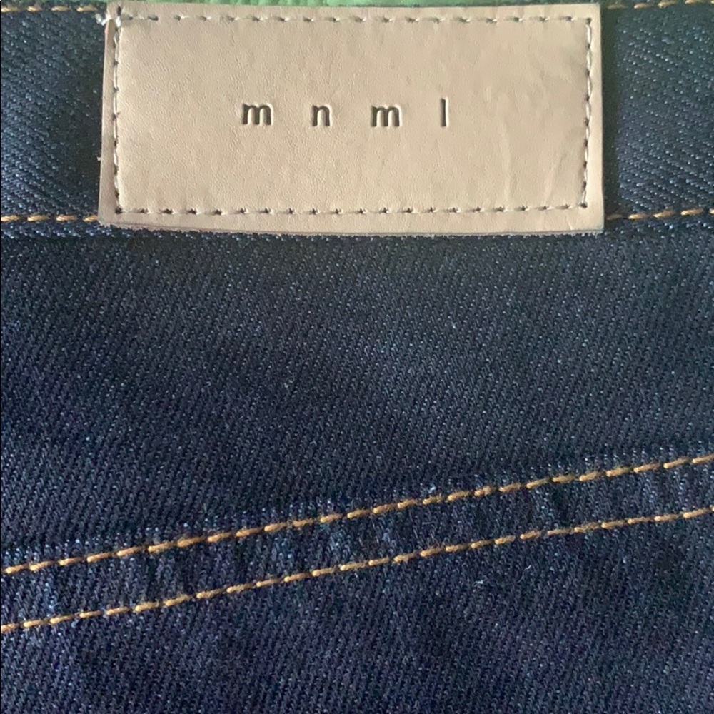 MNML dark blue skinny jeans